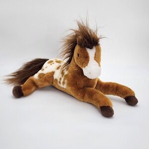 Douglas Cuddle‎ Toy Appaloosa Horse Plush Reins Riding Brown White Spots